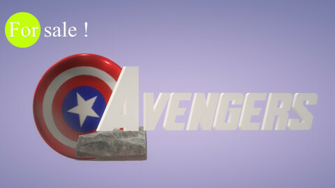 Avengers logo 3D