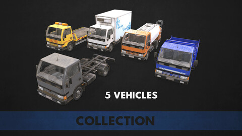 Light Truck Collection - Low Poly