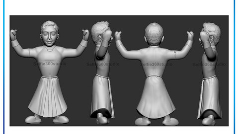 Cartoon character Bheem Selfie.