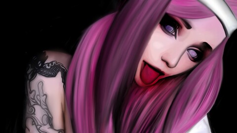 Redsssatan - Alternative Girl Design pack of 2 posters