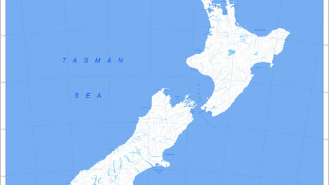 New Zealand Blank Map IWM2500000AB