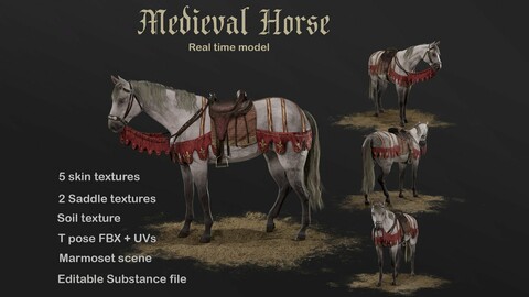 Medieval horse model realtime