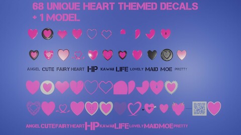 Memento Aurora Heart Decals