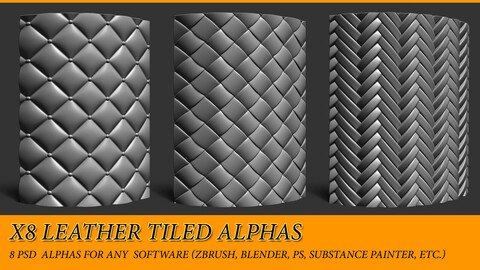 x8 Leather pattern tiled alphas (Braided, rombs etc.)