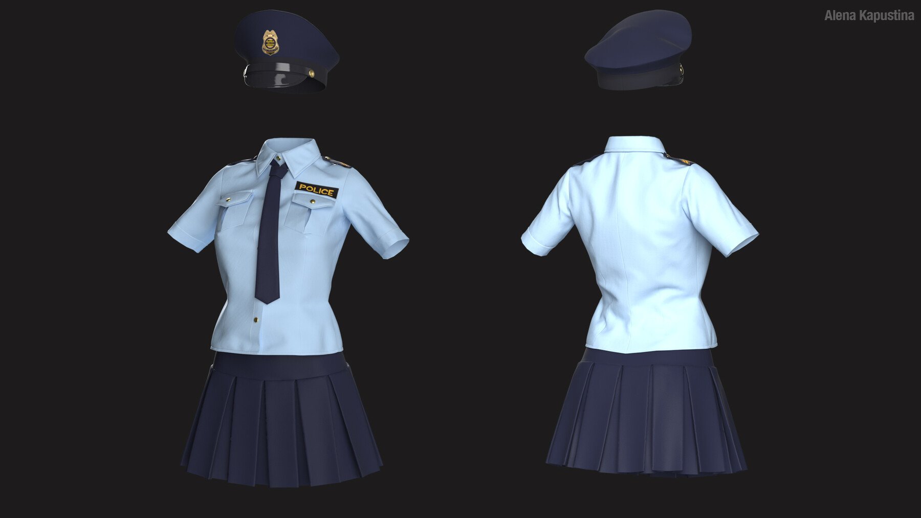 Baseball uniform Marvelous Designer project 3D model