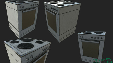 Old Cooker 3D Textured Model