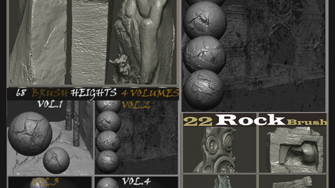 Stone Cracks +ROCK Brushes  5 Volumes