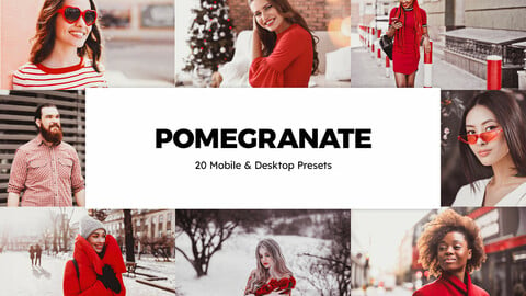 20 Pomegranate LUTs and Lightroom Presets