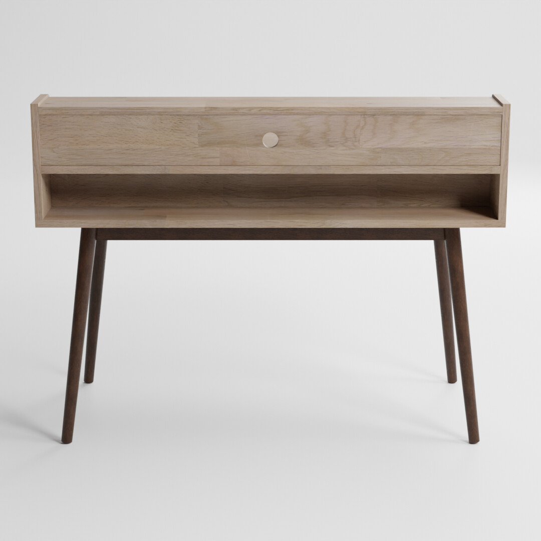 ArtStation ALLOA Home Office Desk Light Wood with Grey Resources