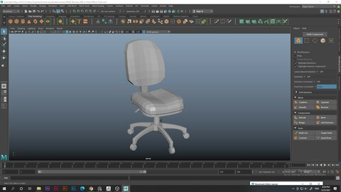 Office Chair - High Poly (unsmoothed)