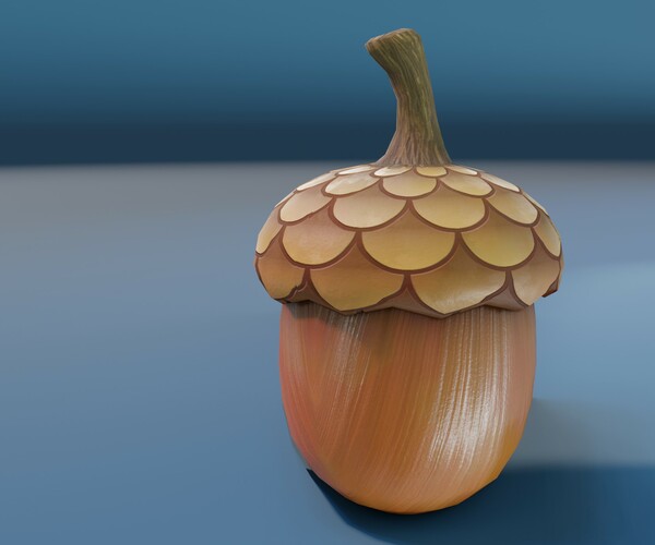 ArtStation - Cartoon Acorn 3D Model | Game Assets