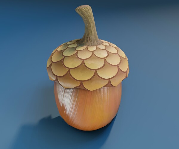 ArtStation - Cartoon Acorn 3D Model | Game Assets