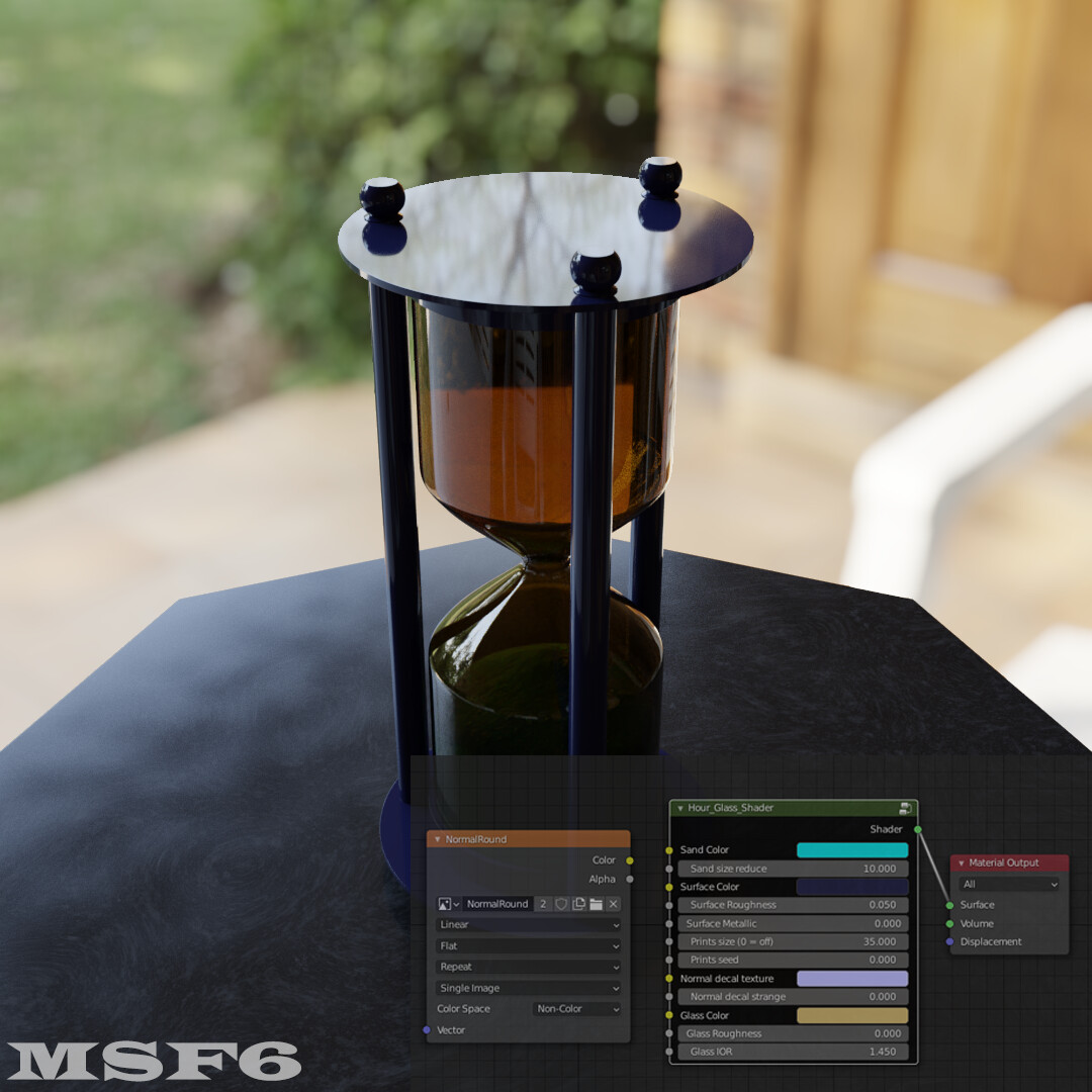 ArtStation Hourglass + Blender customizable shader Resources