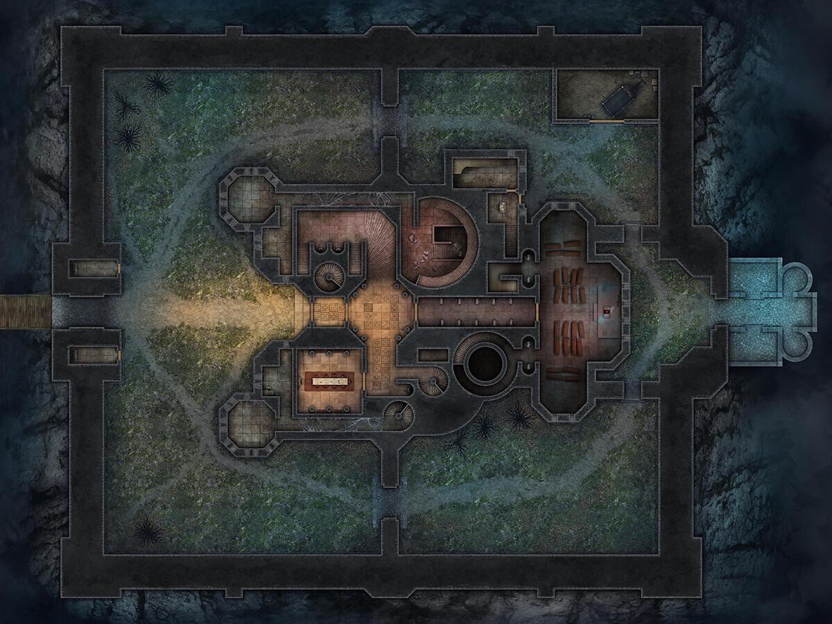 Днд готовые ваншоты. Castle Ravenloft Battle Maps. Dungeons & Dragons: Ravenloft карта. Замок Равенлофт карта. Ролл 20 ДНД Battle Map замок.