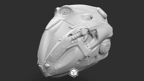 Sci-Fi Helmet - 3D Print Ready