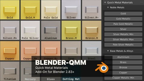 Blender QMM (Quick Metal Materials)