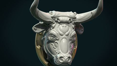 Ornate Bull Head II