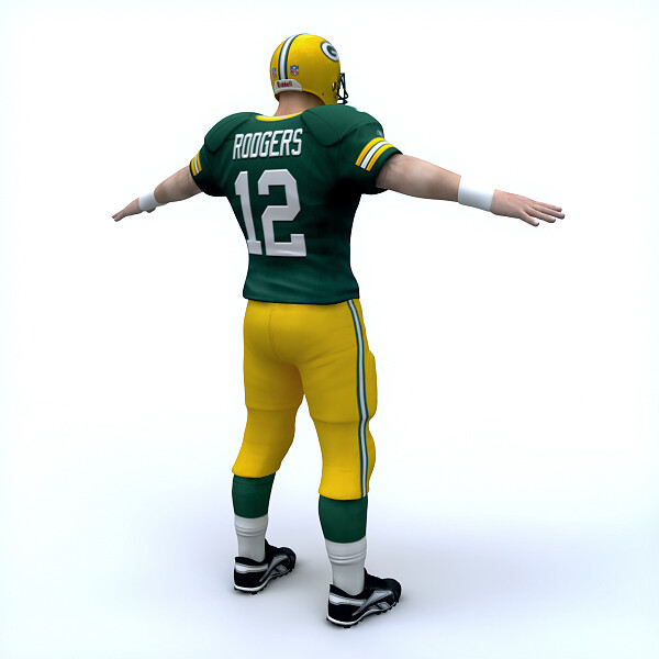 Green Bay Packers American Football Player Fur 3D model