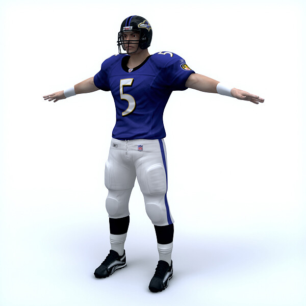 Baltimore Ravens American Football Player Rigged Fur | 3D model