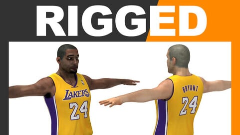 Rigged Basketball Player - Los Angeles Lakers