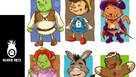 Cartoon Cute Shrek Characters Illustration Vector