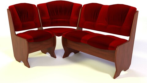 Sofa5 Low-poly 3D model