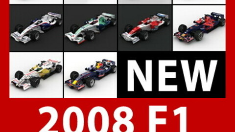 F1 2008 Cars and Helmets