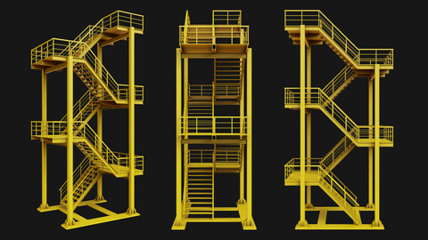 Yellow Industrial Stair