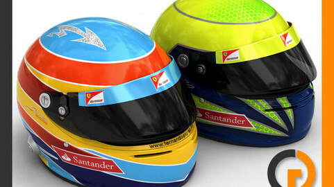 Helmet F1 2011 Fernando Alonso and Felipe Massa