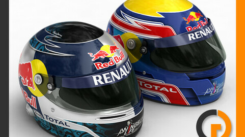 Helmet F1 2011 Sebastian Vettel and Mark Webber