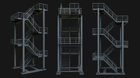 Grey Industrial Stair