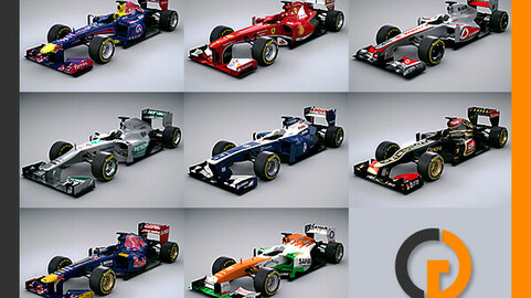 F1 2013 Cars and Helmets