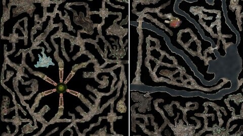 The Lost Caverns of Tsojcanth Realistic VTT Maps