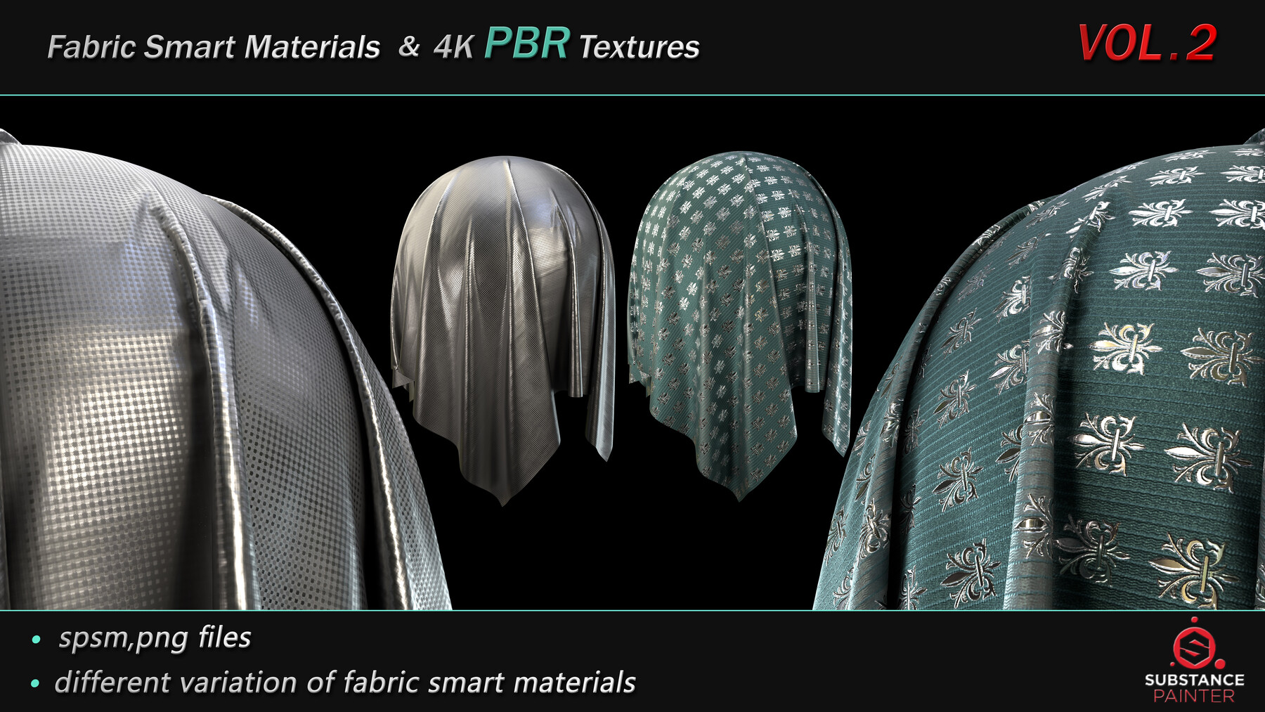 ArtStation - 50 High Quality Fabric Smart Material Bundle + 4K PBR ...