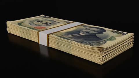 Money Stack - 1000 Yen - Coins -High Quality