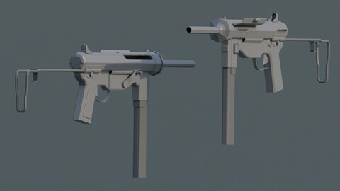 M3 Grease Gun - Low Poly
