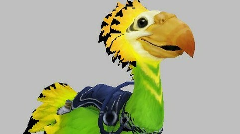 Ostrich Riding 3D Model