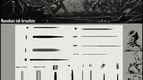 Nano's  Ink brushes for Photoshop