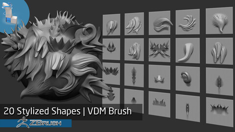 20 Stylized Shapes VDM Brush