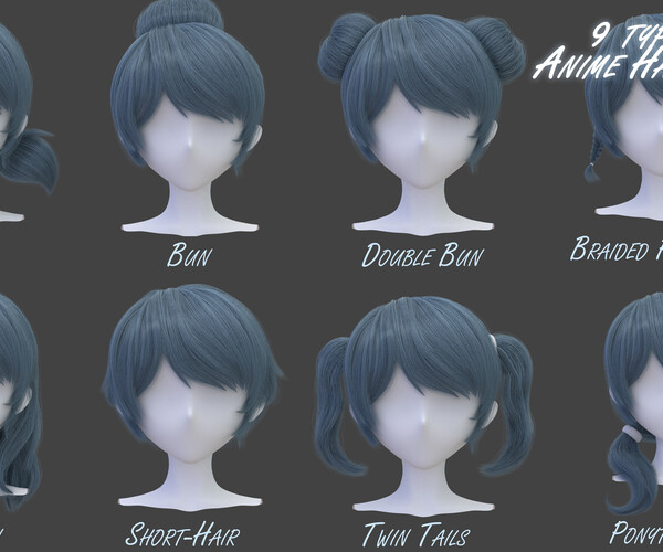 anime base hair two ponytails - Anime Bases .INFO