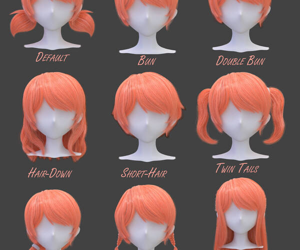 ArtStation - Anime Boy Hairstyles Pack