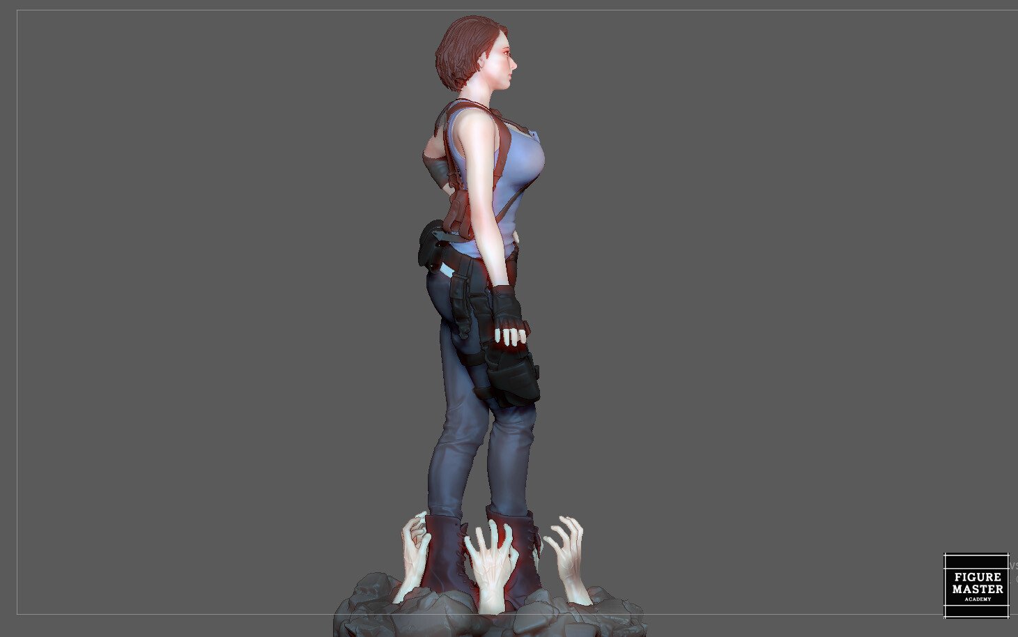 STL file JILL VALENTINE RESIDENT EVIL SEXY PRETTY GIRL GAME ANIME