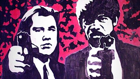 Криминальное чтиво.  (65 х 85,5 см)