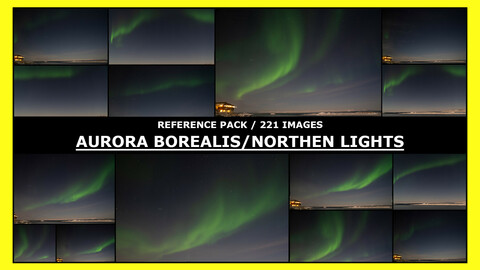 GREENLAND - NORTHEN LIGHTS / AURORA BOREALIS / Photo Reference / 221 images