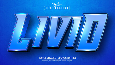 Livid text, cartoon style editable text effect