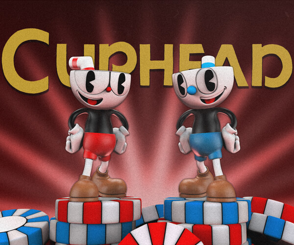 ArtStation - Cuphead - Fan Art For 3D Printing (STL Files) | Resources