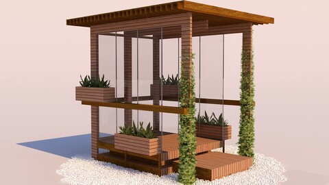 Modern Wooden Pergola - 06