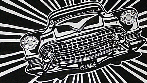 Klassic car art (Светится в темноте) (65 х 85,5 см)