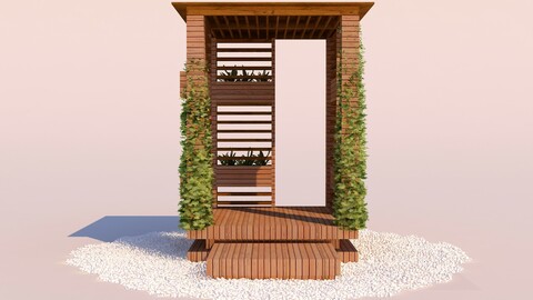 Modern Wooden Pergola - 08