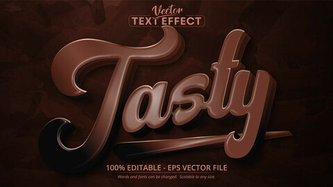 Tasty text, cartoon style editable text effect